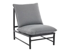 Conjunto de jardim em alumínio: um sofá de 2 lugares, 2 poltronas e uma mesa de centro - Antracite - LISMO da MYLIA