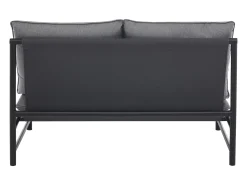 Conjunto de jardim em alumínio: um sofá de 2 lugares, 2 poltronas e uma mesa de centro - Antracite - LISMO da MYLIA
