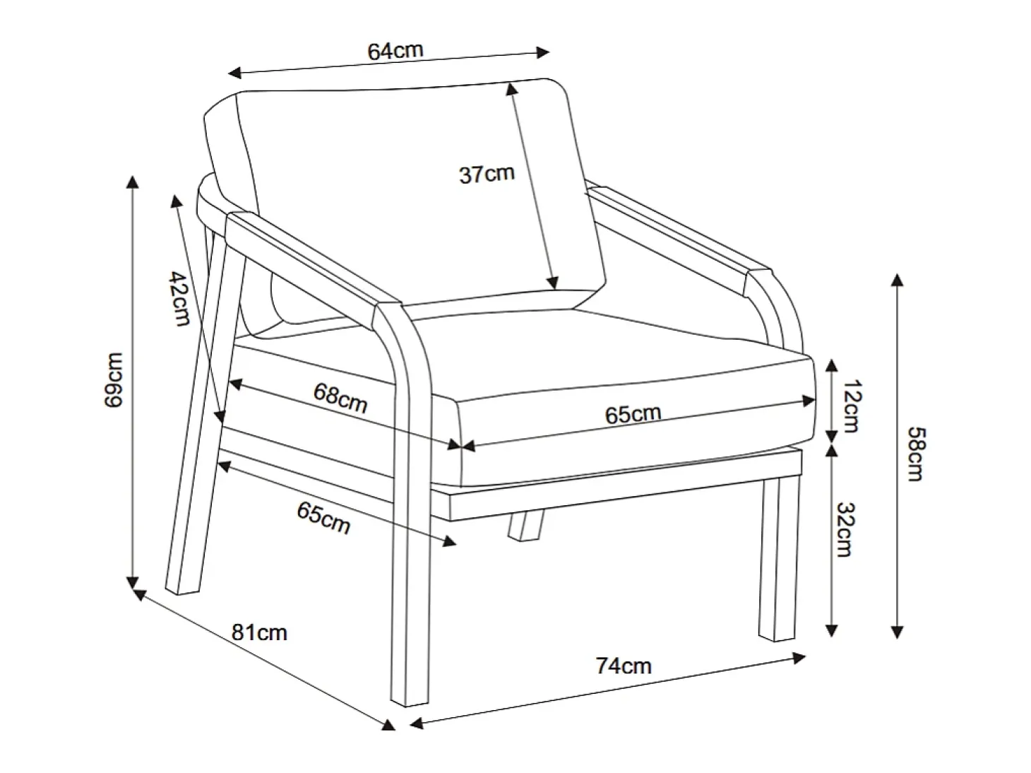 Conjunto de jardim em alumínio e corda: sofá 3 lugares, 2 poltronas e uma mesa de centro – Branco com almofadas bege – LUREYA da MYLIA