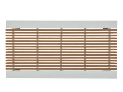 Conjunto de jardim em alumínio: um sofá de 3 lugares, 2 poltronas e uma mesa de centro - Natural claro e almofadas antracite - MALLY da MYLIA