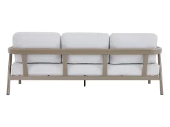 Conjunto de jardim em alumínio: um sofá de 3 lugares, 2 poltronas e uma mesa de centro - Taupe - ZAYORA de MYLIA