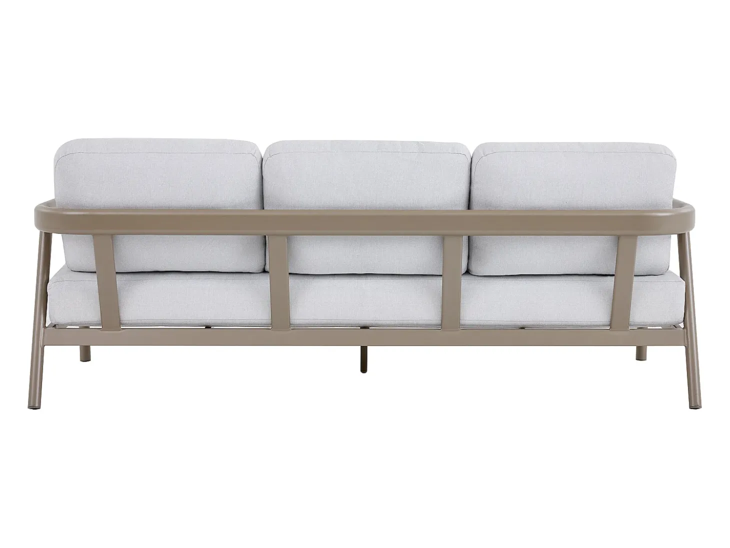 Conjunto de jardim em alumínio: um sofá de 3 lugares, 2 poltronas e uma mesa de centro - Taupe - ZAYORA de MYLIA