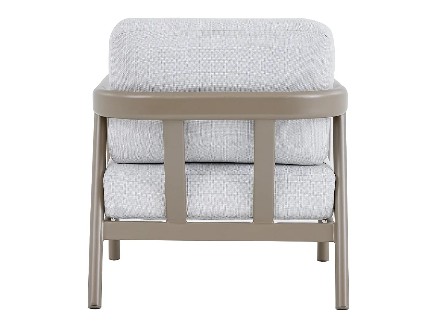 Conjunto de jardim em alumínio: um sofá de 3 lugares, 2 poltronas e uma mesa de centro - Taupe - ZAYORA de MYLIA