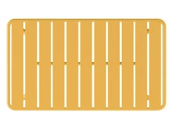 Conjunto de jardim em metal: um banco, 2 cadeirões baixos e uma mesa de centro - Amarelo mostarda - MIRMANDE de MYLIA