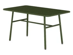 Conjunto de jardim em metal: um banco, 2 cadeirões baixos e uma mesa de centro - Caqui - MIRMANDE da MYLIA