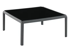 Conjunto de jardim em polipropileno: um sofá de 2 lugares, 2 poltronas e uma mesa de centro - Antracite - CASILMA da MYLIA