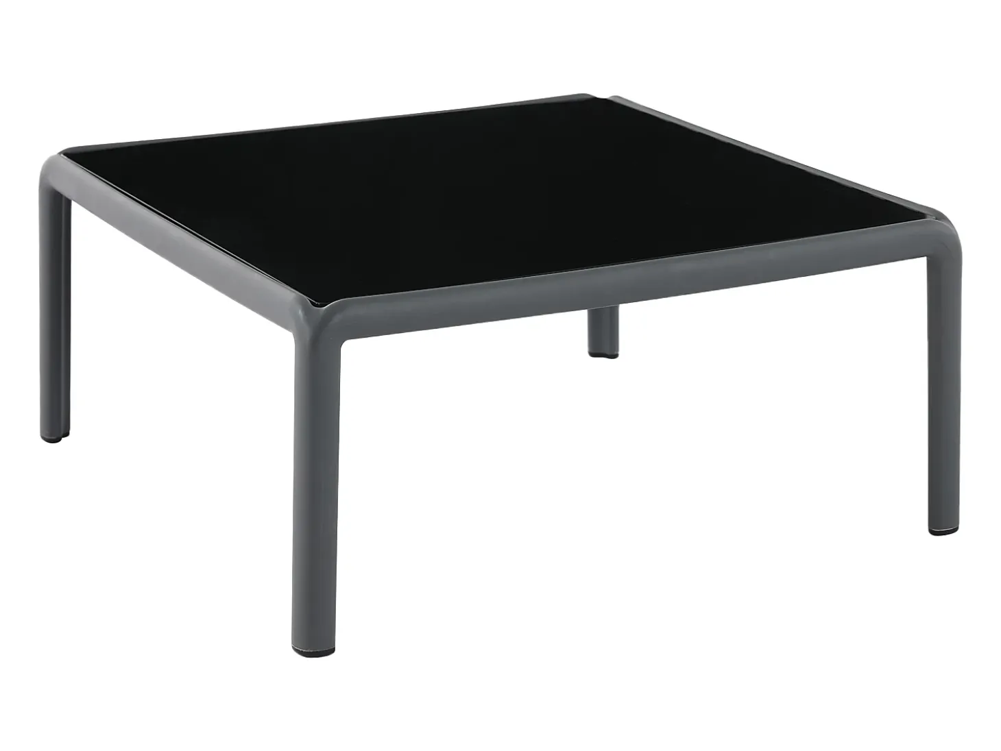 Conjunto de jardim em polipropileno: um sofá de 2 lugares, 2 poltronas e uma mesa de centro - Antracite - CASILMA da MYLIA