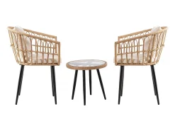 Conjunto de jardim em vime 