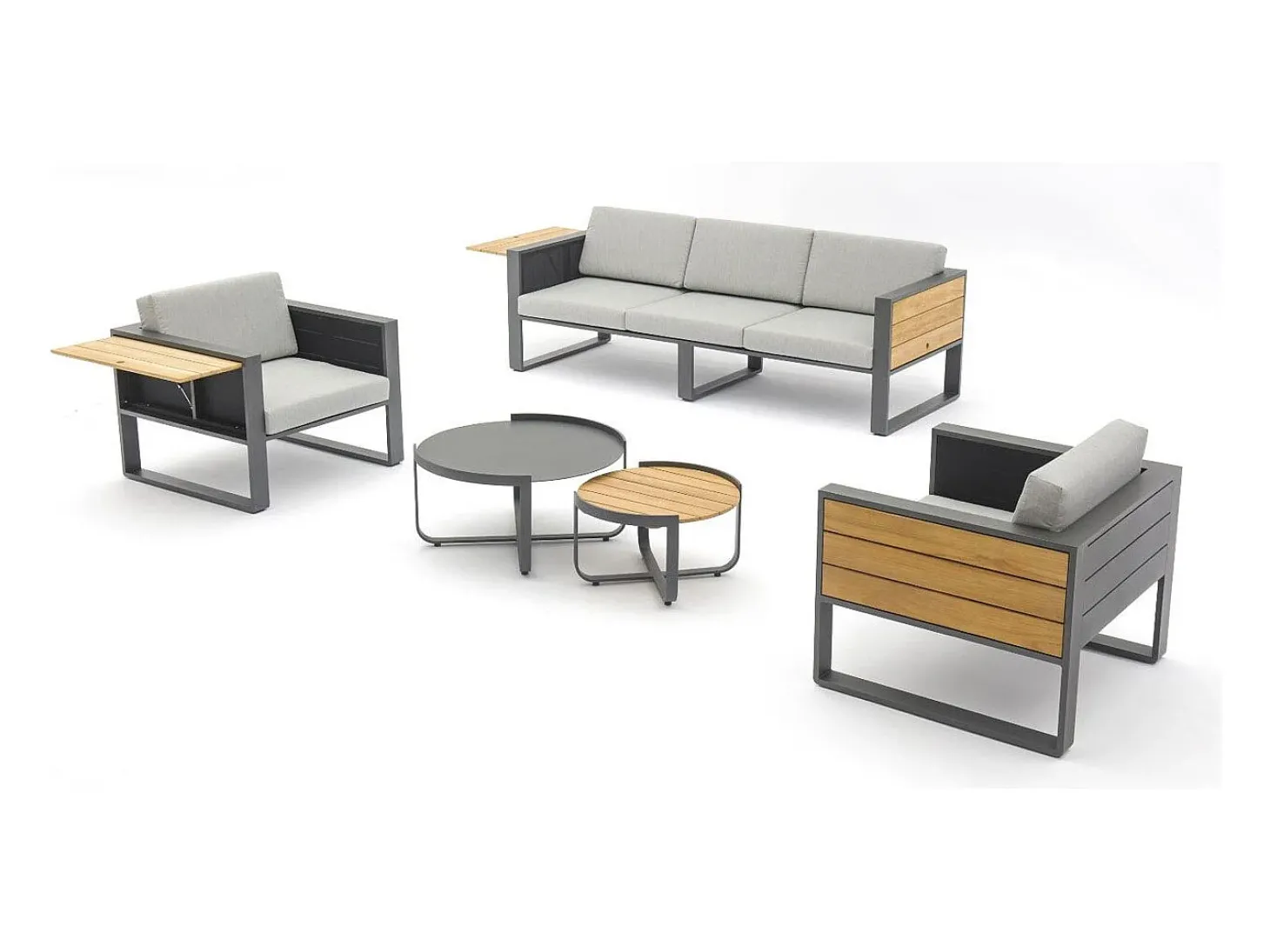 Conjunto de jardim MÓNACO 5 lugares Antracite