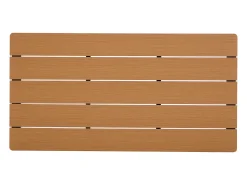 Conjunto de jardim modulável em alumínio: um sofá de canto e uma mesa de centro - Natural claro e almofadas antracite - GUIOMAR da MYLIA
