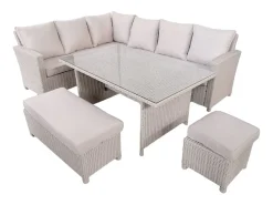 Conjunto de jardim MUNICH 9 lugares Cinza Pérola 1 banco