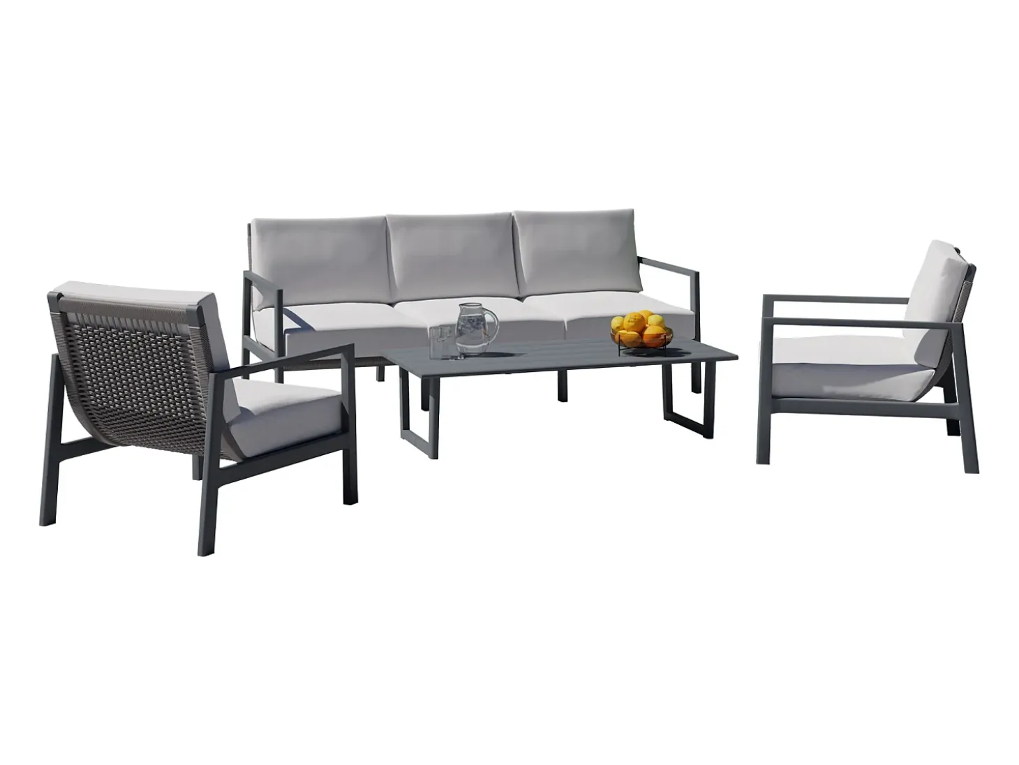 Conjunto de jardim ONIX 4 peças Antracite