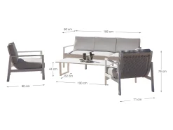 Conjunto de jardim ONIX 4 peças Branco