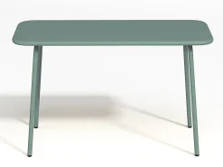 Conjunto de jardim para criança em metal verde-amêndoa 1 mesa e 4 cadeiras