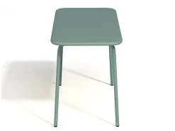 Conjunto de jardim para criança em metal verde-amêndoa 1 mesa e 4 cadeiras
