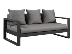 Conjunto de jardim: um sofá 3 lugares, 2 cadeirões, uma mesa de centro - Antracite - MOLOKAI