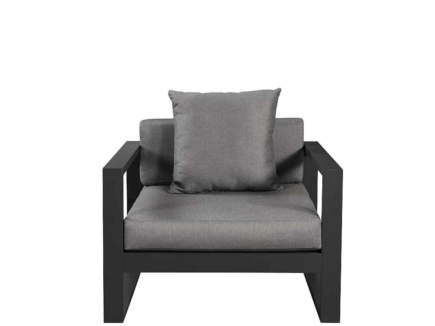Conjunto de jardim: um sofá 3 lugares, 2 cadeirões, uma mesa de centro - Antracite - MOLOKAI