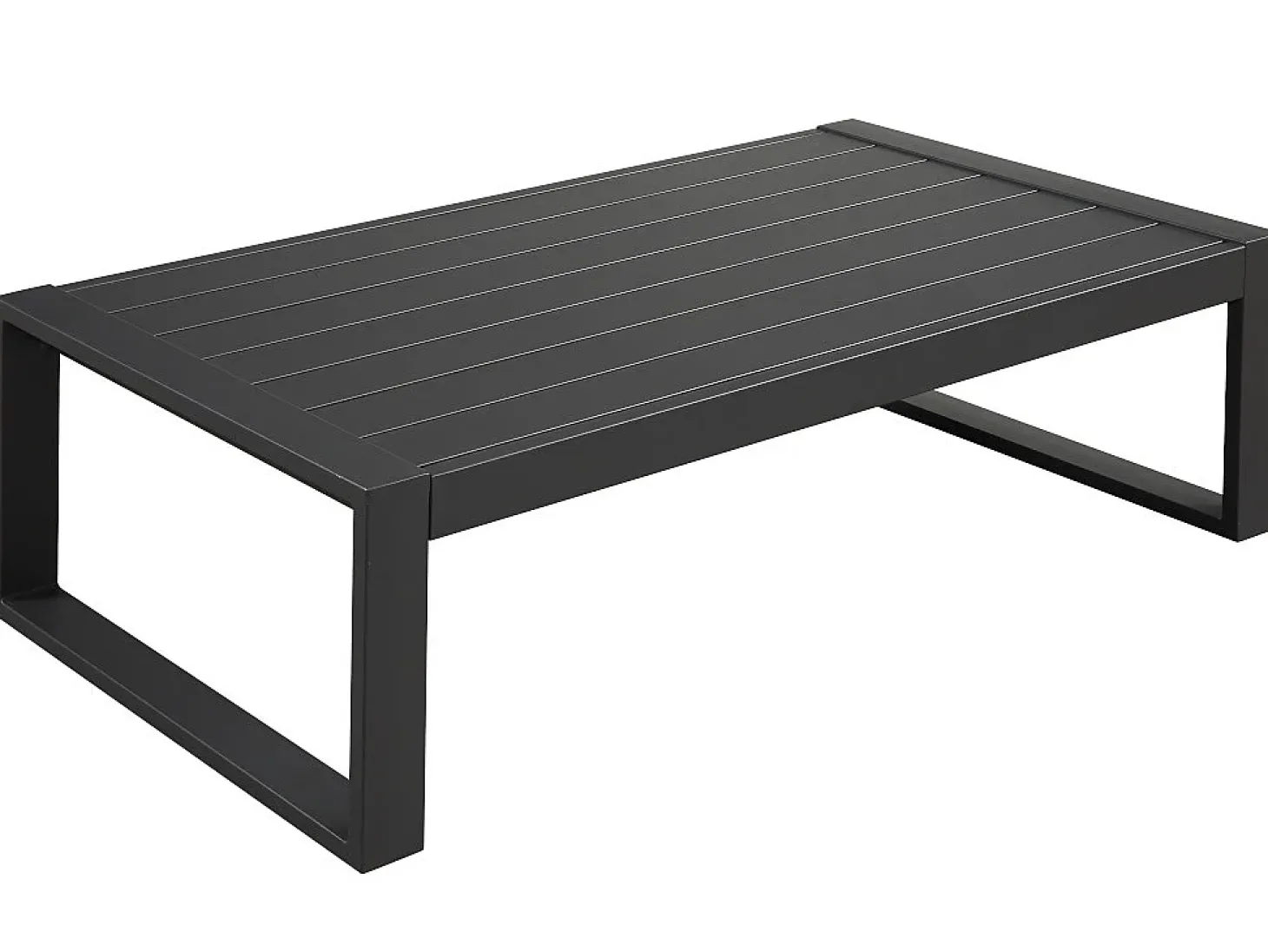Conjunto de jardim: um sofá 3 lugares, 2 cadeirões, uma mesa de centro - Antracite - MOLOKAI