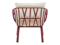 Conjunto de lazer de jardim polipropileno e metal bordeaux - LOYNA de MYLIA