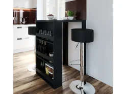 Conjunto de mesa de bar antracite 57x80x106