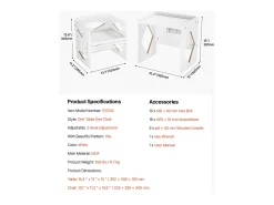 Conjunto de Mesa e Cadeira de Desmame Montessori SucceBuy, Mesa e Cadeira de Atividades para Crianças, Branco