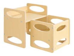 Conjunto de Mesa e Cadeira de Desmame Montessori SucceBuy, Mesa e Cadeira de Atividades para Crianças, Madeira