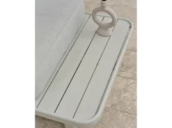 Conjunto de mobiliário de jardim de canto de 6 lugares em corda entrançada e alumínio