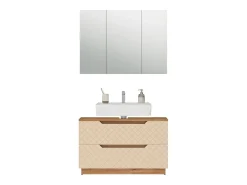Conjunto de móveis de banheiro carvalho/caxemira com estrutura em azulejo 99.4x32x62.5 lotta