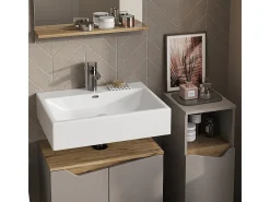 Conjunto de móveis de casa de banho cinzento-bege 60x35x57 marelle