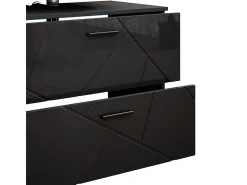 Conjunto de móveis de casa de banho antracite alto brilho 80x41x58.6 irma