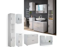 Conjunto de móveis de casa de banho branco alto brilho 80x41x58.6 irma
