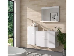 Conjunto de móveis de casa de banho branco 80x46x59.3 izan