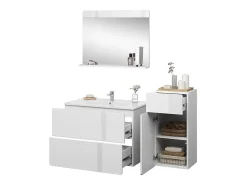 Conjunto de móveis de casa de banho branco 80x46x59.3 izan