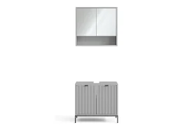 Conjunto de móveis de casa de banho cinza 70x45x63 eliza