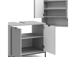 Conjunto de móveis de casa de banho cinza 70x45x63 eliza