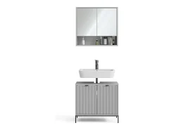 Conjunto de móveis de casa de banho cinza 70x45x63 eliza