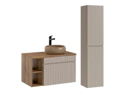 Conjunto de móveis de casa de banho com lavatório Zelie caxemira 80cm