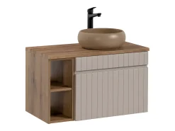 Conjunto de móveis de casa de banho com lavatório Zelie caxemira 80cm