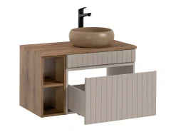 Conjunto de móveis de casa de banho com lavatório Zelie caxemira 80cm