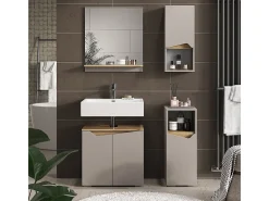 Conjunto de móveis de casa de banho cinzento-bege 60x35x57 marelle