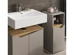 Conjunto de móveis de casa de banho cinzento-bege 60x35x57 marelle