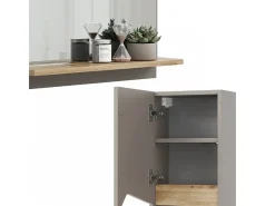 Conjunto de móveis de casa de banho cinzento-bege 60x35x57 marelle