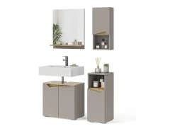 Conjunto de móveis de casa de banho cinzento-bege 60x35x57 marelle