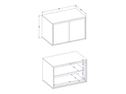 Conjunto de móveis de casa de banho com lavatório duplo Sophéa branco