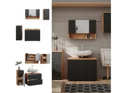 Conjunto de móveis de casa de banho listrado antracite 80x41x58.6 irma