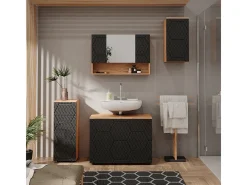 Conjunto de móveis de casa de banho listrado antracite 80x41x58.6 irma