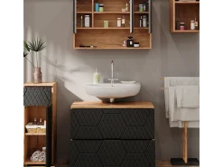 Conjunto de móveis de casa de banho listrado antracite 80x41x58.6 irma