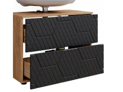 Conjunto de móveis de casa de banho listrado antracite 80x41x58.6 irma