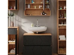 Conjunto de móveis de casa de banho listrado antracite 80x41x58.6 irma