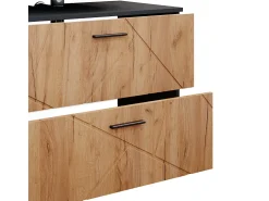 Conjunto de móveis de casa de banho carvalho goldkraft/antracite 80x41x58.6 irma